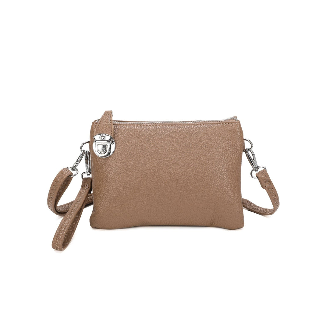 4 In 1 Clutch Purse Crossbody Wristlet Bag - Ultimate Versatility Be You Lifestyle Boutique Dark Beige