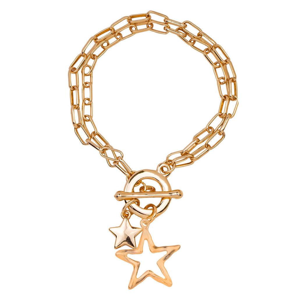 Star T-Bar Multi Row Bracelet