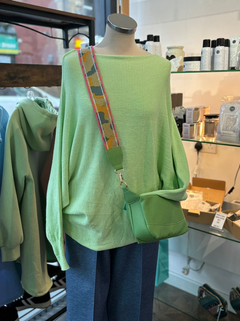 Green knit and bag on manikin Be You Lifestyle Boutique 