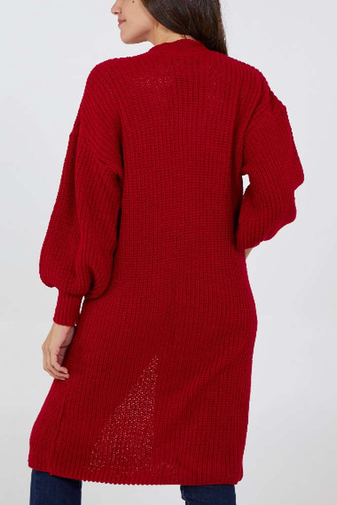 Balloon Sleeved Cardigan