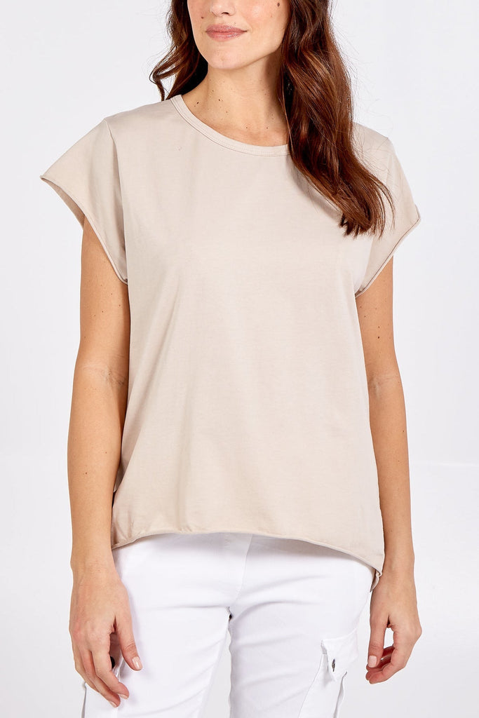 Basic Raw Hem Tee