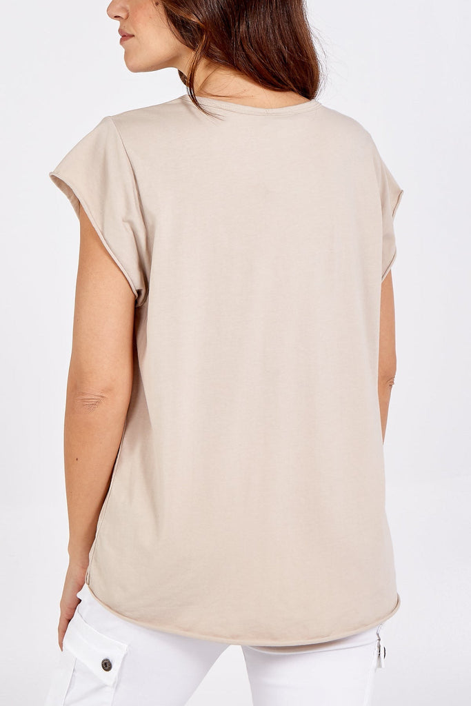 Basic Raw Hem Tee