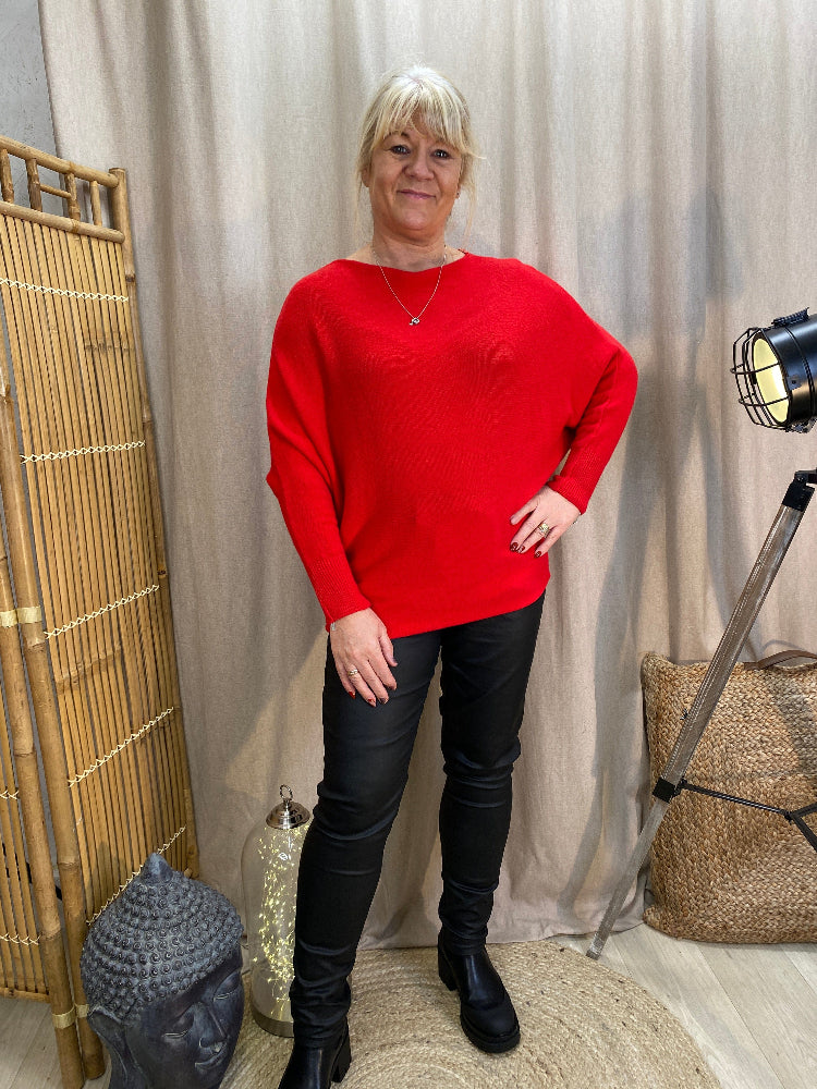Red long sleeve top 