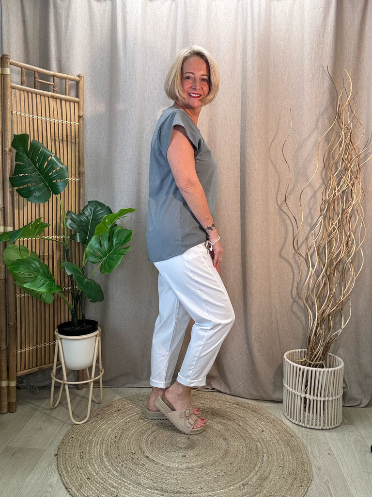 Basic Raw Hem Short Sleeve Tee Be You Lifestyle Boutique