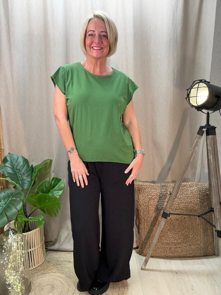 Basic Raw Hem Short Sleeve Tee Be You Lifestyle Boutique