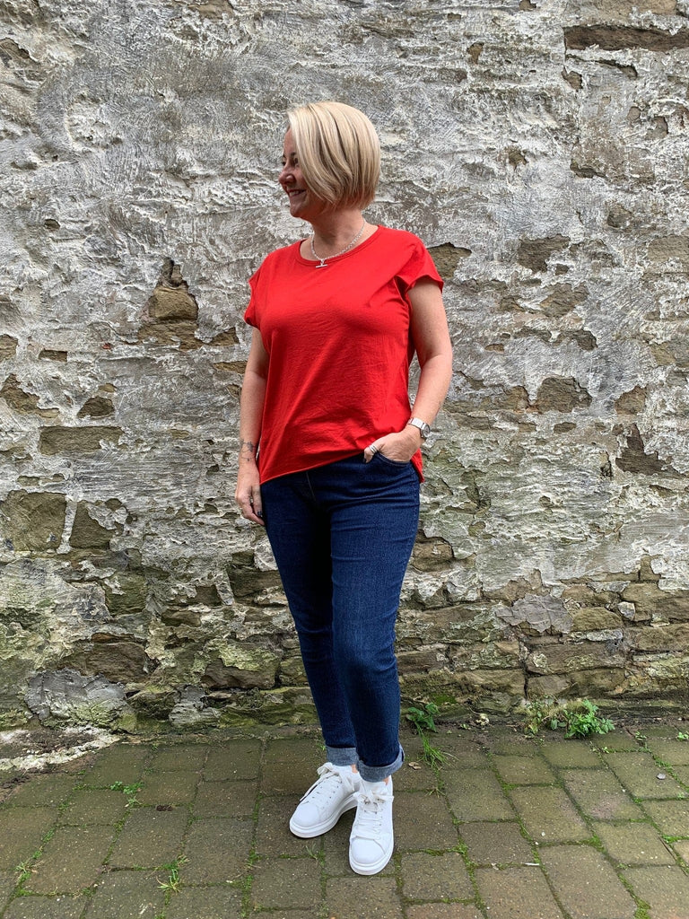 Basic Raw Hem Short Sleeve Tee Be You Lifestyle Boutique