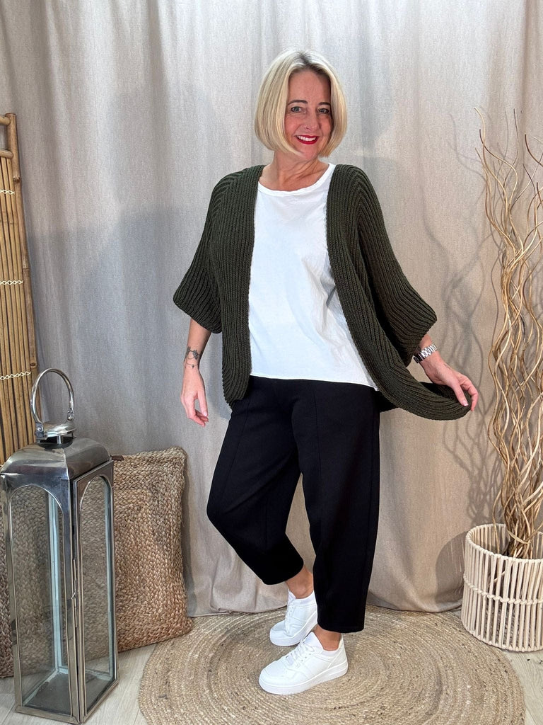 Basic Raw Hem Short Sleeve Tee - Made in Italy Be You Lifestyle Boutique