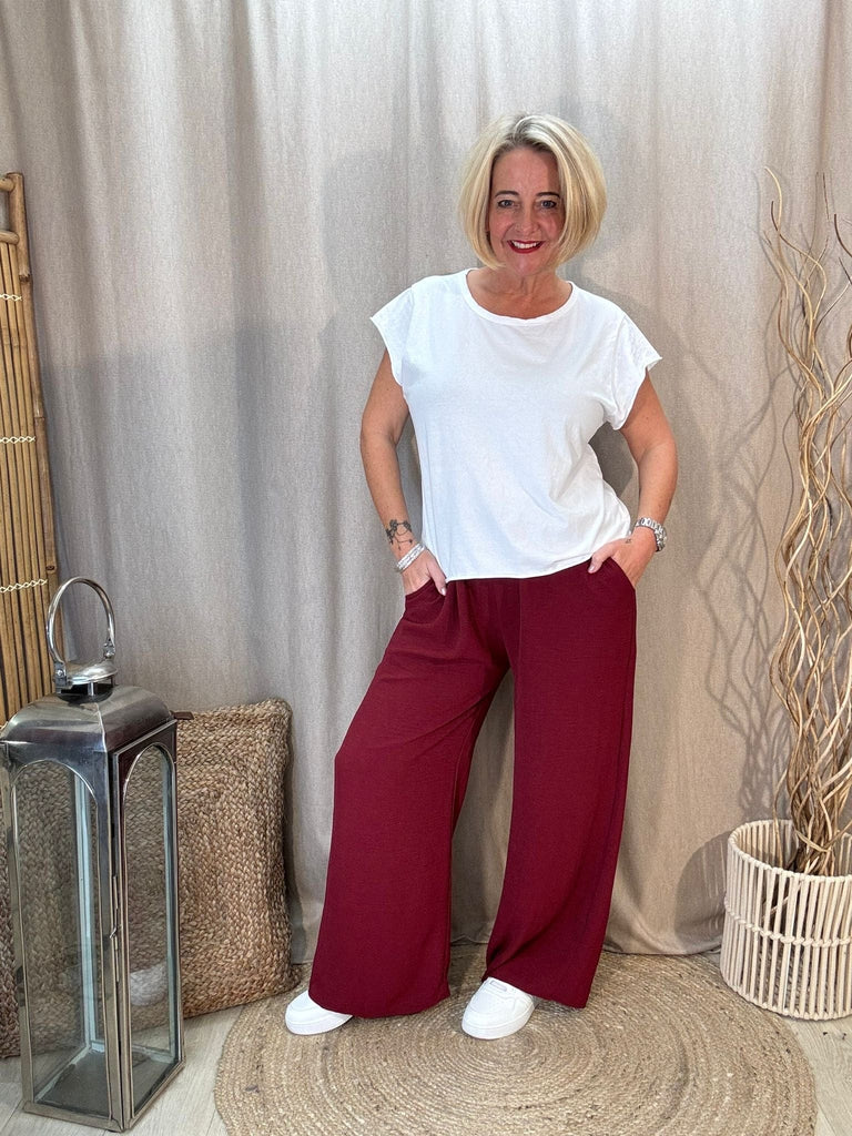 Basic Raw Hem Short Sleeve Tee - Made in Italy Be You Lifestyle Boutique