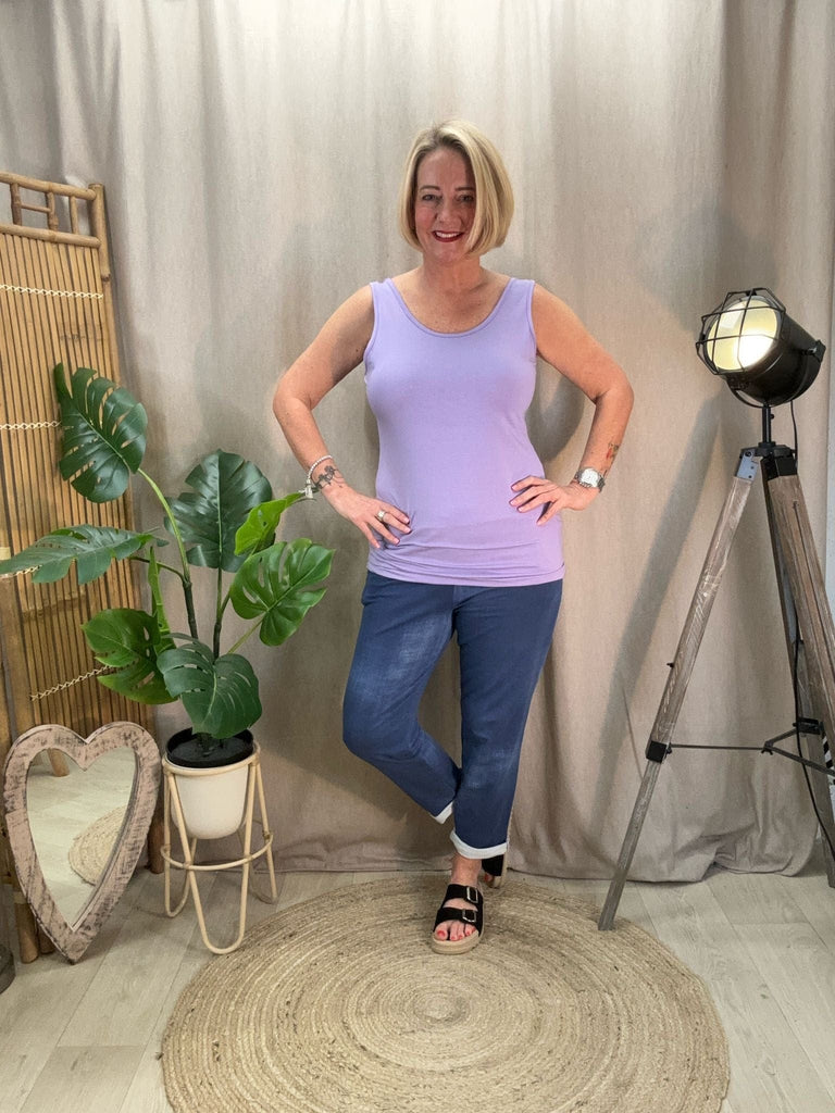 Basic Scoop Neck Layering Vest Be You Lifestyle Boutique One Size / Lilac