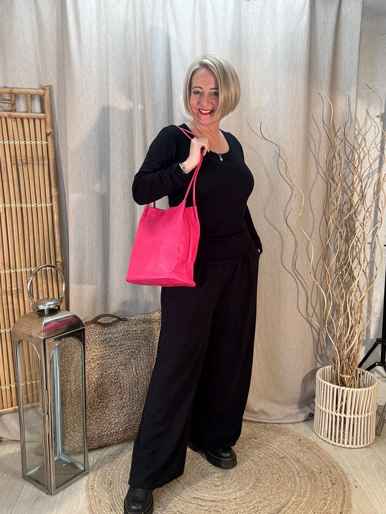 Betsy Bucket Shoulder Bag Be You Lifestyle Boutique Hot Pink