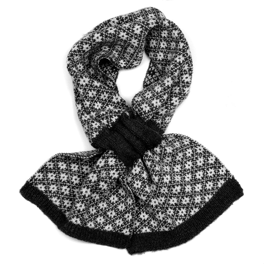 Black & White Pull Through Short Scarf Neck Tie By POM Gift Be You Lifestyle Boutique