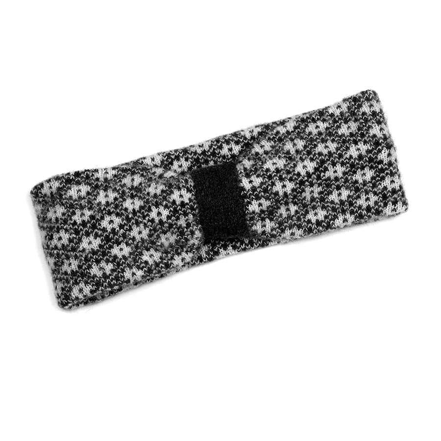 Black & White Scandi Floral Cosy Headband By POM Gift 40528 Be You Lifestyle Boutique