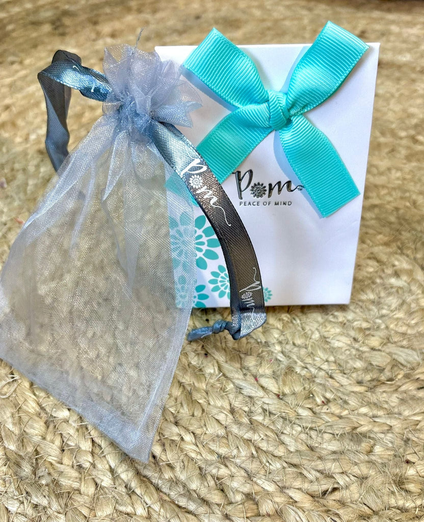 Blue Bead Bracelet With Gold Bee & Bracelet by POM Gift 03621 POM