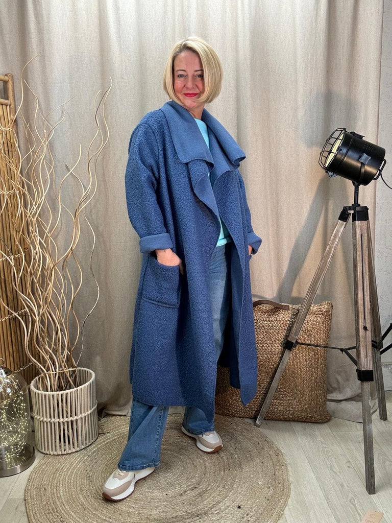 Boucle Blanket Edge To Edge Coat Coatigan Be You Lifestyle Boutique
