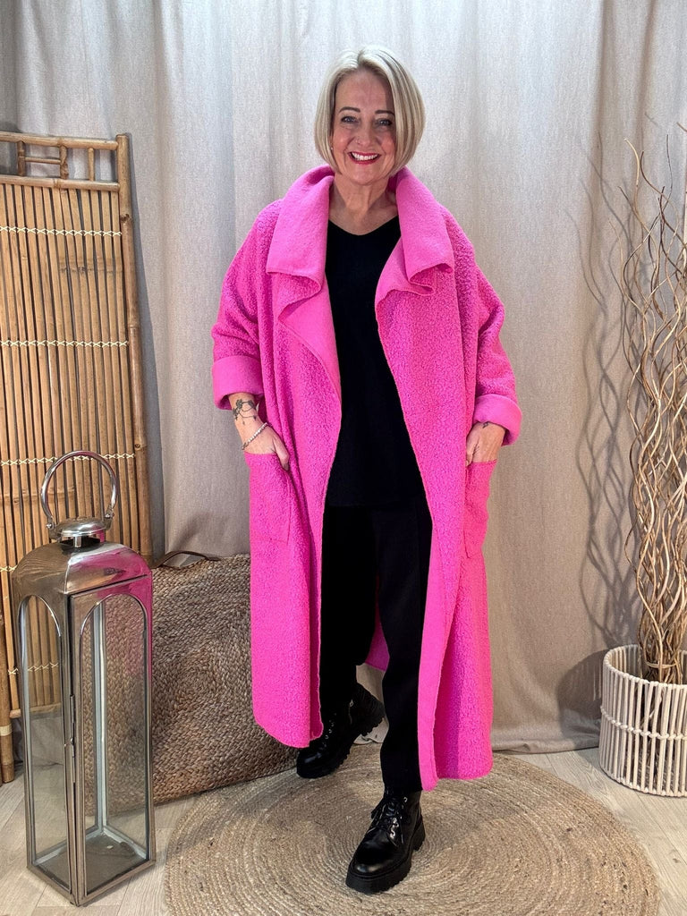 Boucle Blanket Edge To Edge Coat Coatigan Be You Lifestyle Boutique