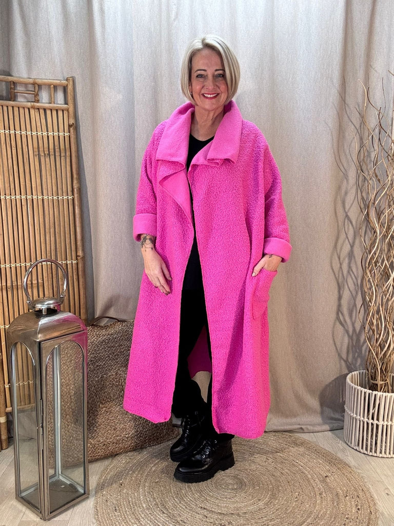 Boucle Blanket Edge To Edge Coat Coatigan Be You Lifestyle Boutique