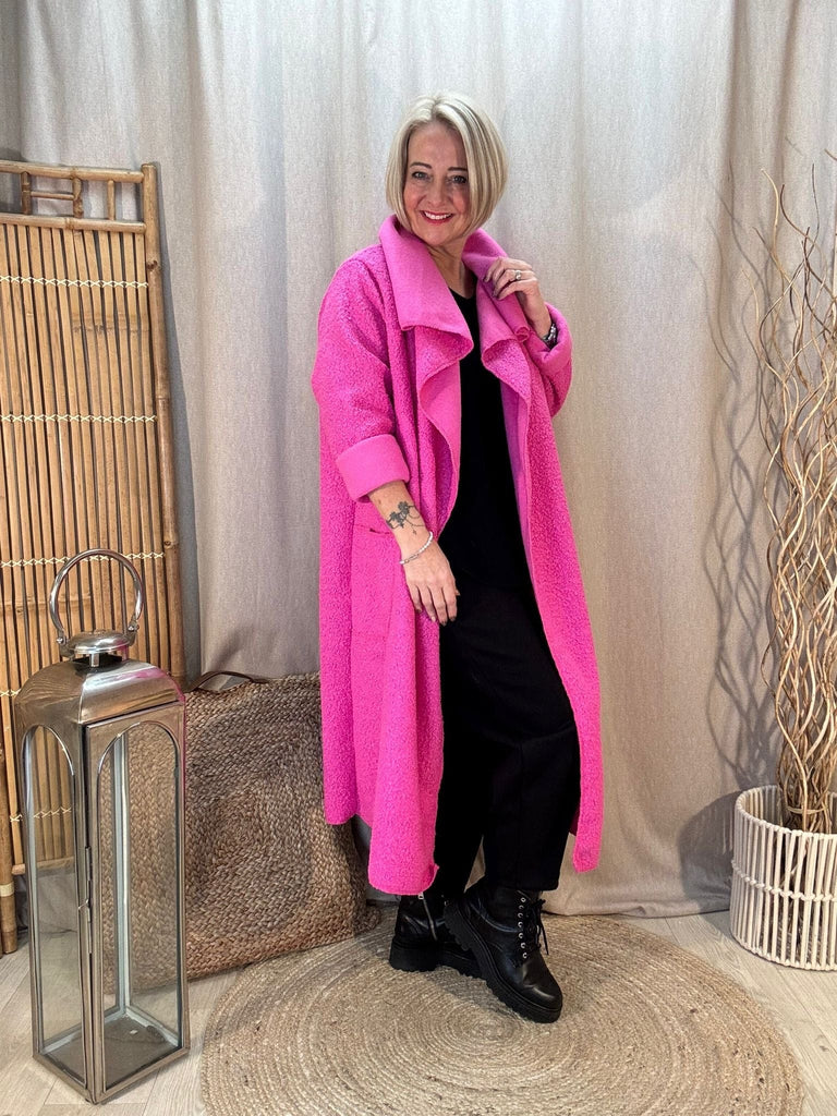 Boucle Blanket Edge To Edge Coat Coatigan Be You Lifestyle Boutique