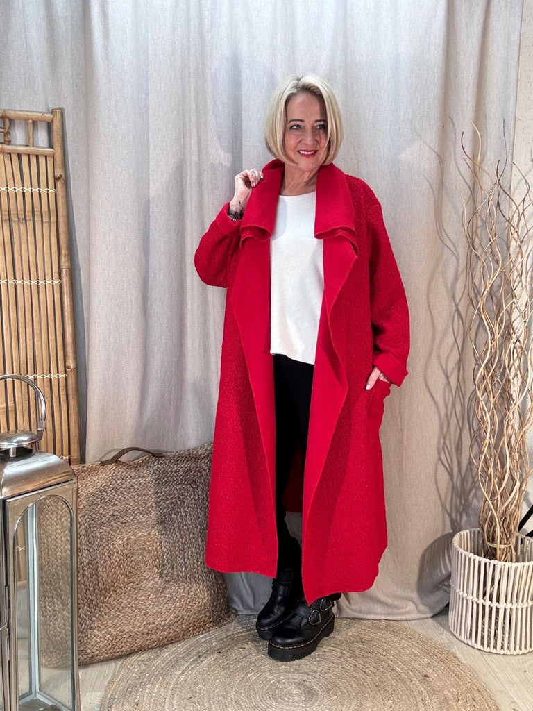 Boucle Blanket Edge To Edge Coat Coatigan Be You Lifestyle Boutique