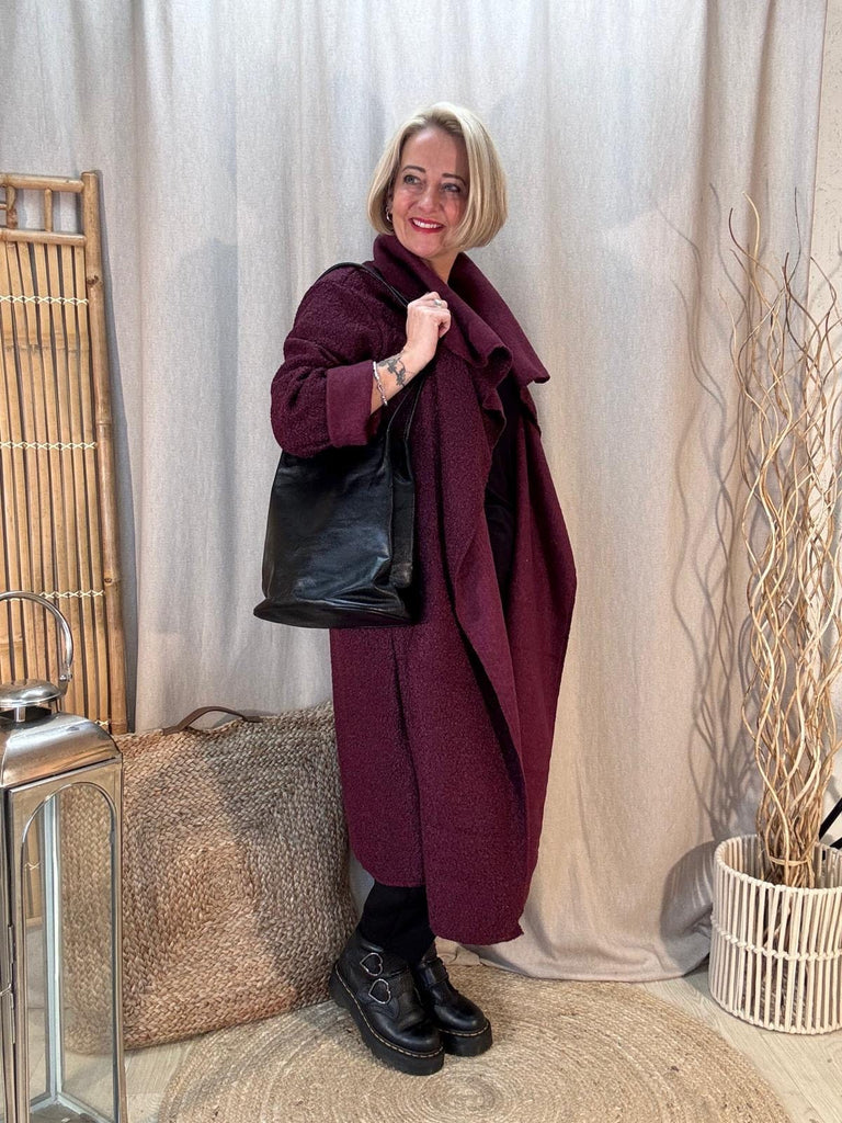 Boucle Blanket Edge To Edge Coat Coatigan Be You Lifestyle Boutique