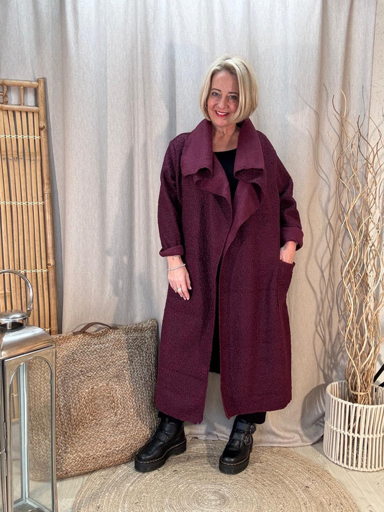 Boucle Blanket Edge To Edge Coat Coatigan Be You Lifestyle Boutique