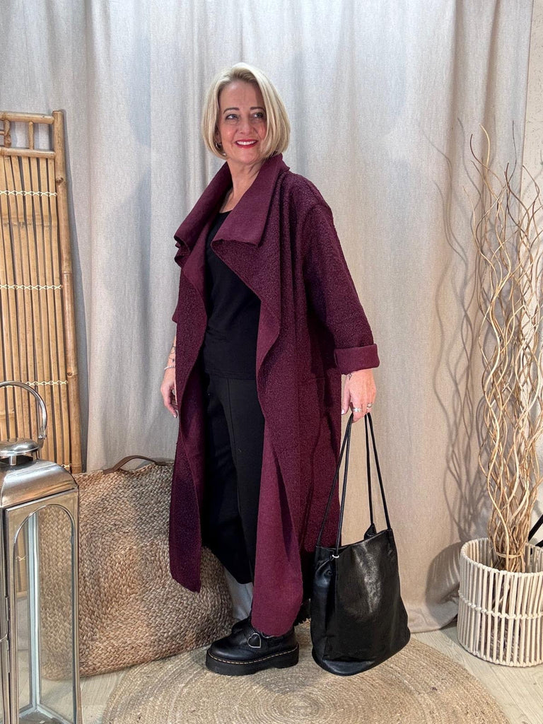 Boucle Blanket Edge To Edge Coat Coatigan Be You Lifestyle Boutique