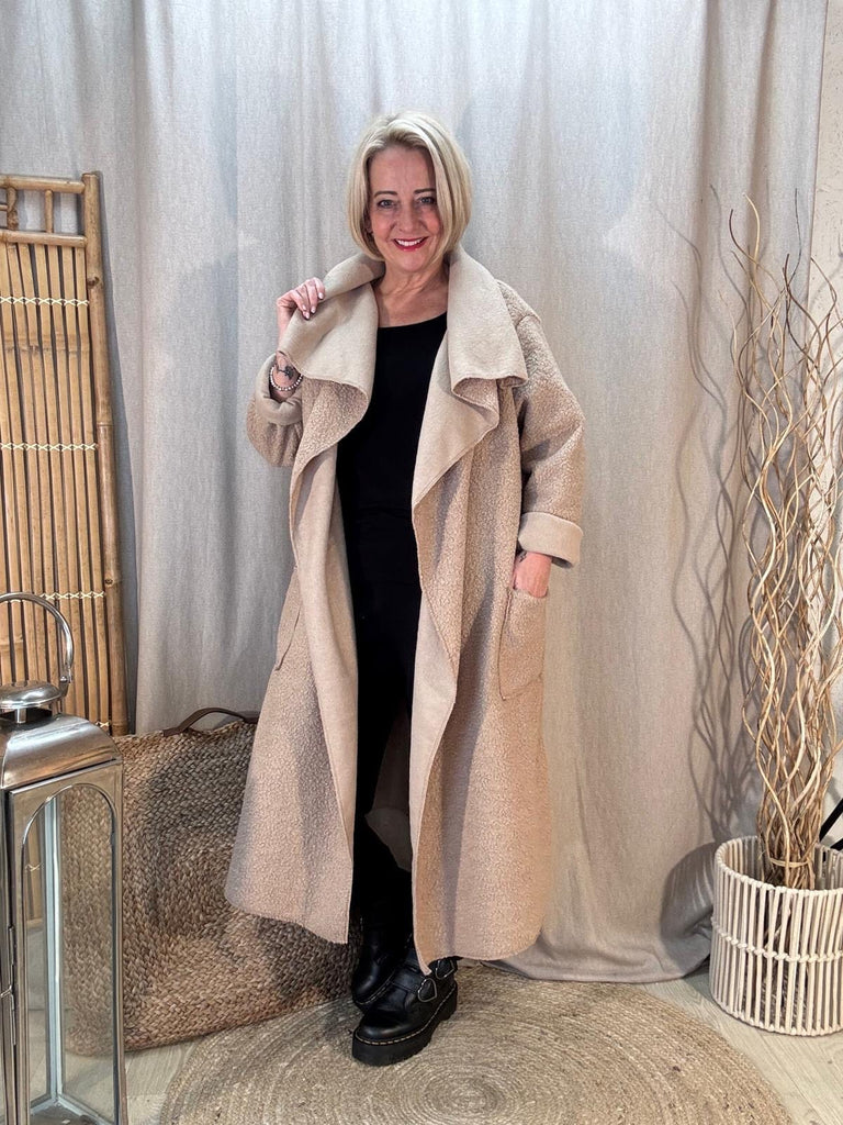 Boucle Blanket Edge To Edge Coat Coatigan Be You Lifestyle Boutique