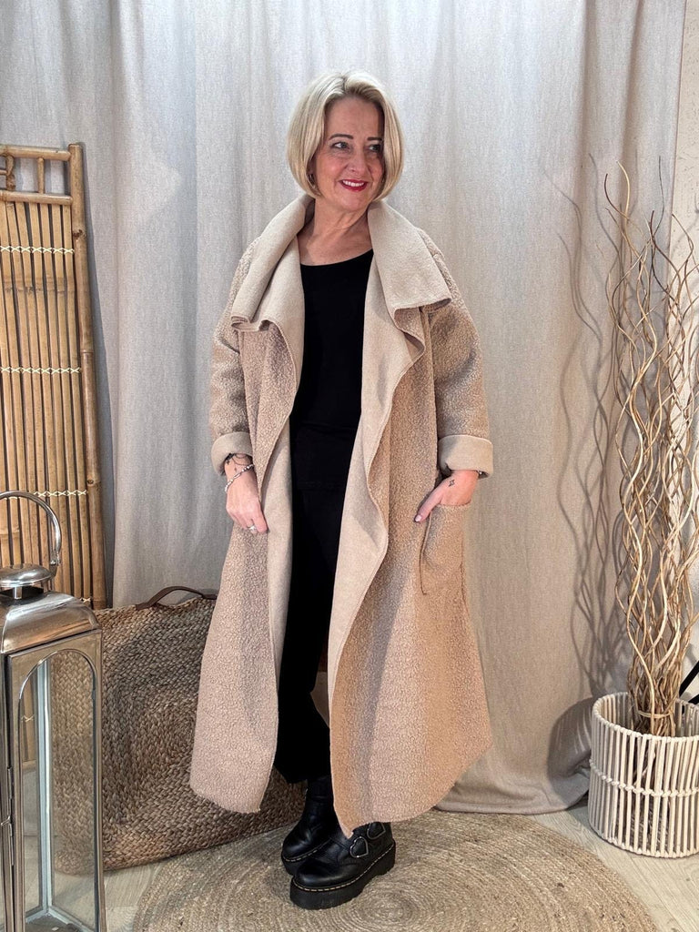 Boucle Blanket Edge To Edge Coat Coatigan Be You Lifestyle Boutique