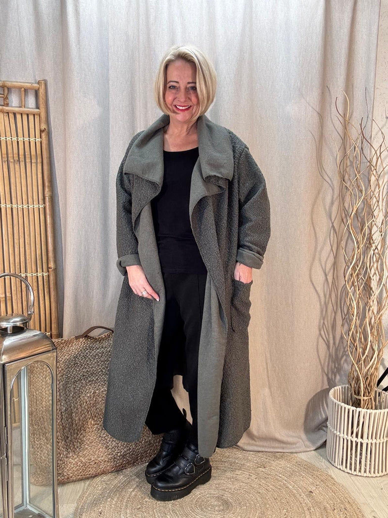 Boucle Blanket Edge To Edge Coat Coatigan Be You Lifestyle Boutique