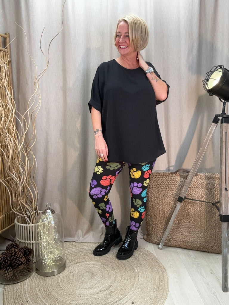 Bright Paw Print Super Smooth Leggings Be You Lifestyle Boutique