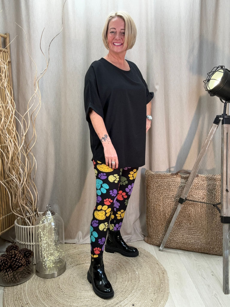 Bright Paw Print Super Smooth Leggings Be You Lifestyle Boutique