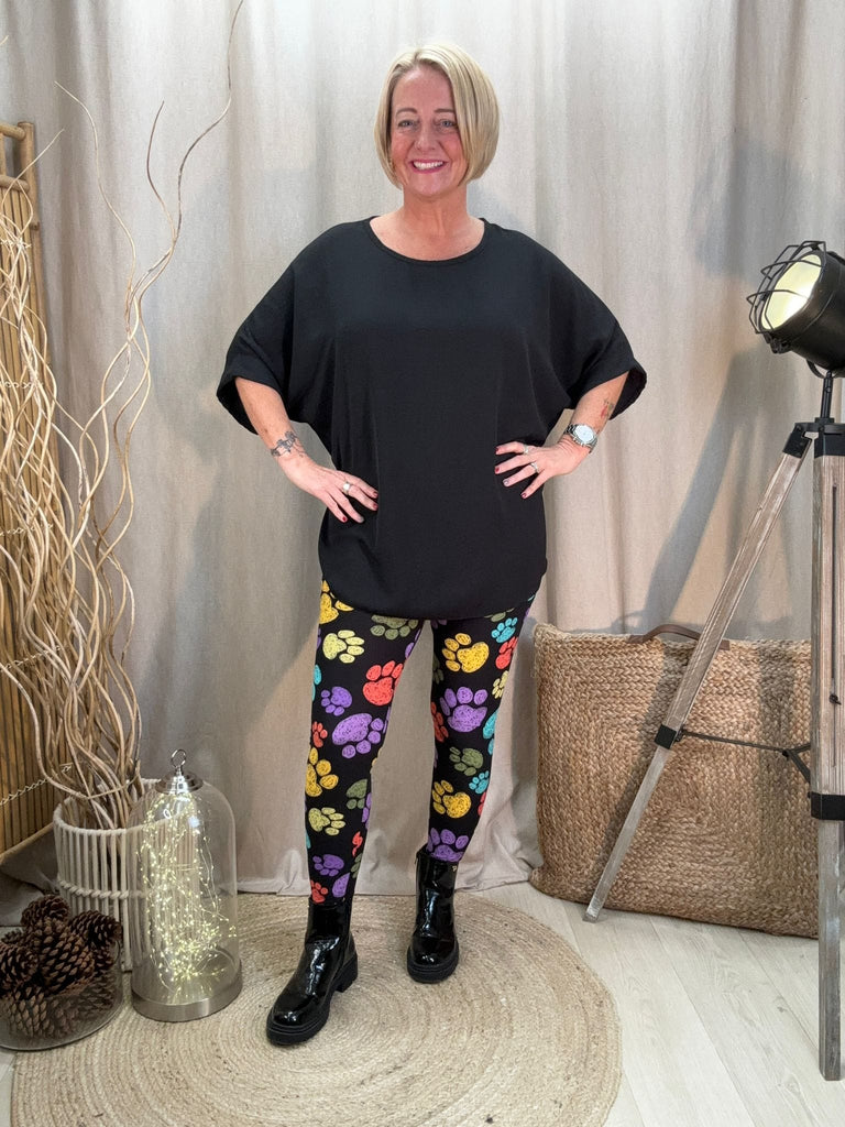 Bright Paw Print Super Smooth Leggings Be You Lifestyle Boutique