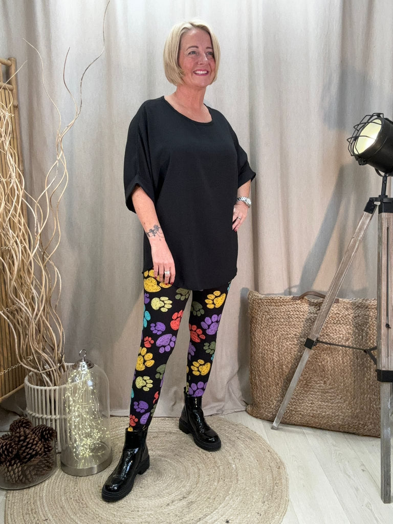 Bright Paw Print Super Smooth Leggings Be You Lifestyle Boutique