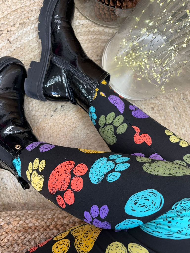 Bright Paw Print Super Smooth Leggings Be You Lifestyle Boutique