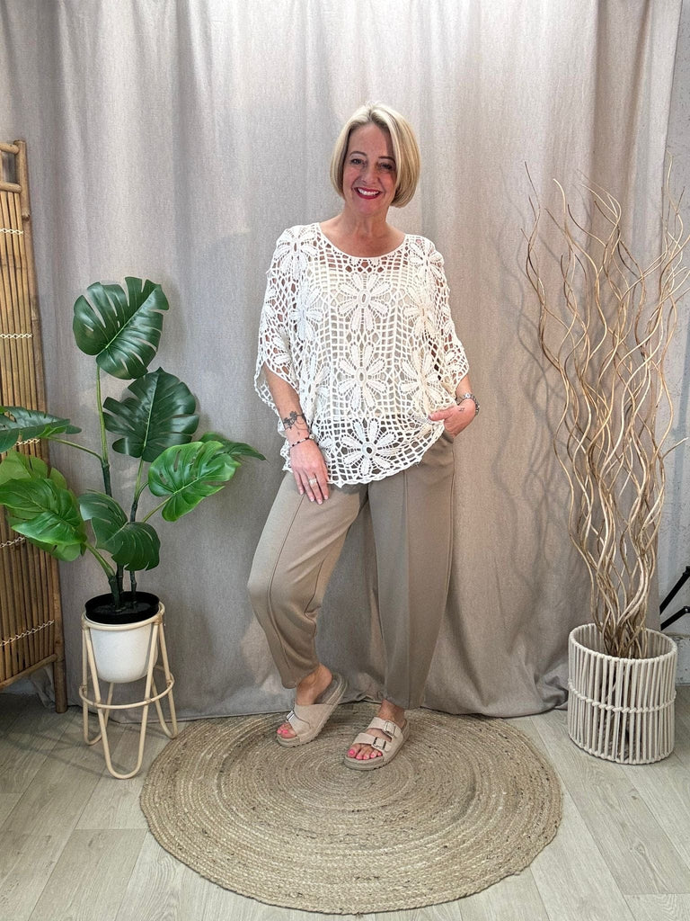 Carrot Leg Seam Front Drawstring Joggers Be You Lifestyle Boutique One Size / Taupe