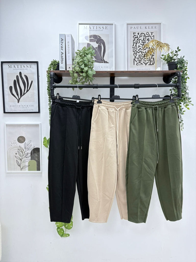 Carrot Leg Seam Front Drawstring Joggers Be You Lifestyle Boutique
