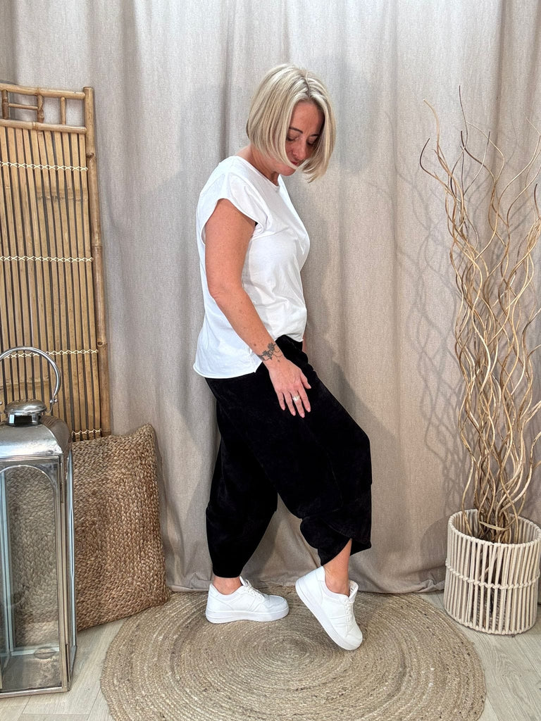 Chenille Tulip Hem Barrel Leg Trousers Be You Lifestyle Boutique