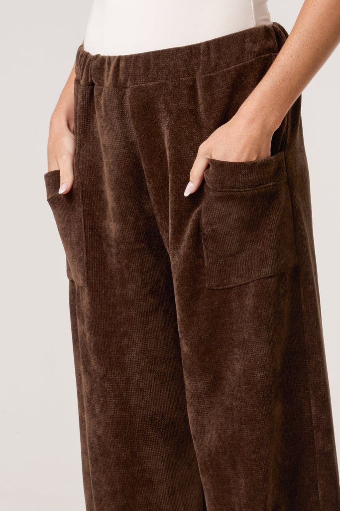 Chenille Tulip Hem Barrel Leg Trousers Be You Lifestyle Boutique