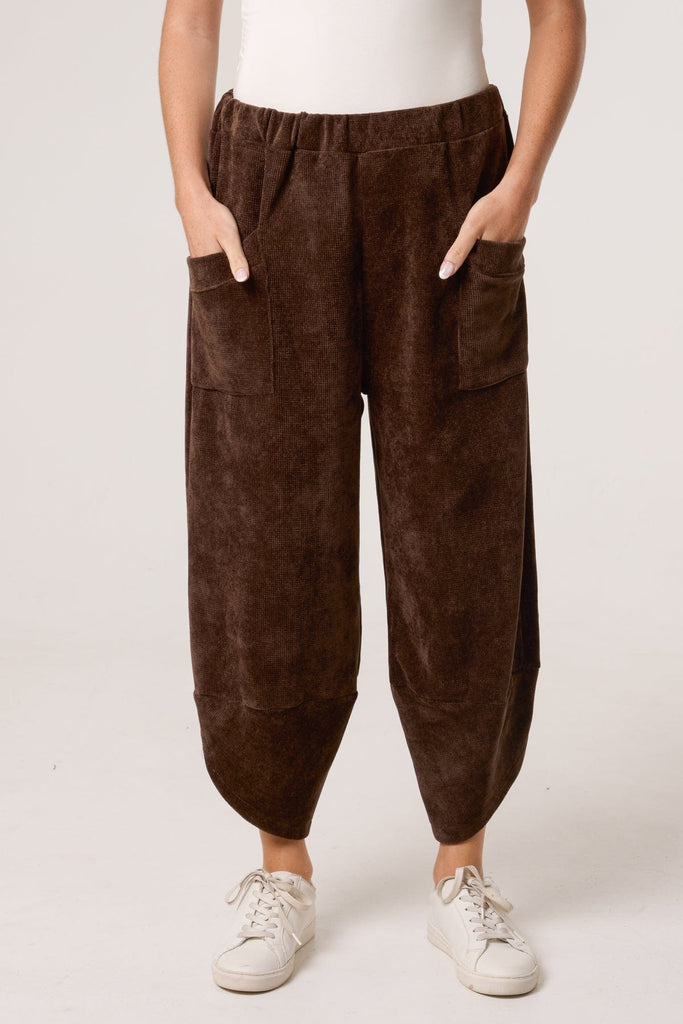 Chenille Tulip Hem Barrel Leg Trousers Be You Lifestyle Boutique