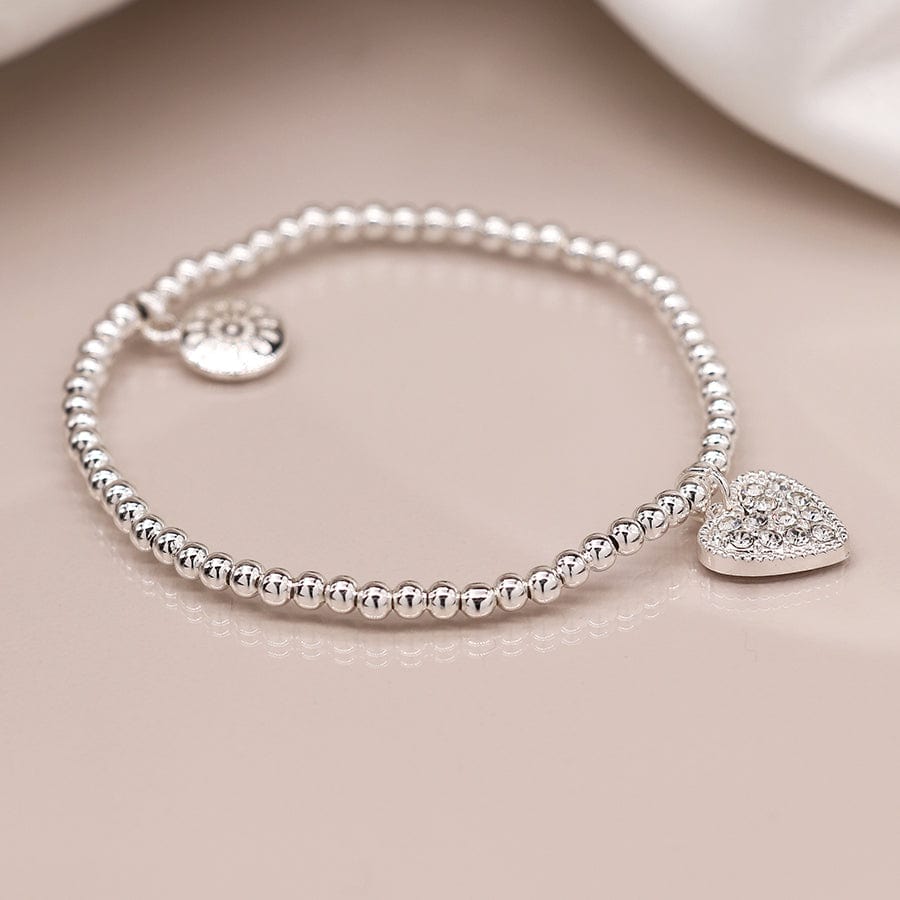 Crystal Heart Beaded Bracelet By POM Gift 03223 Be You Lifestyle Boutique