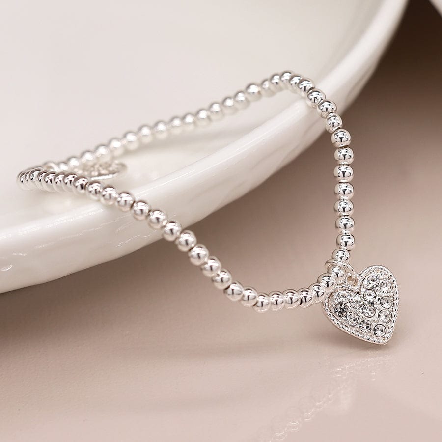 Crystal Heart Beaded Bracelet By POM Gift 03223 Be You Lifestyle Boutique