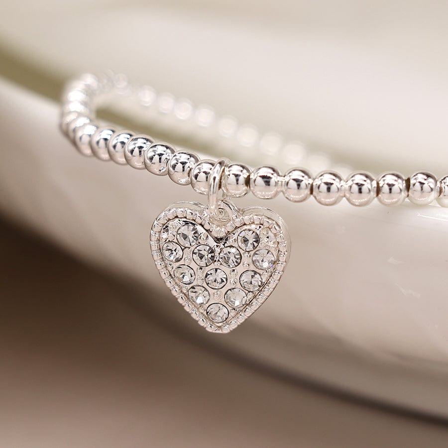 Crystal Heart Beaded Bracelet By POM Gift 03223 Be You Lifestyle Boutique