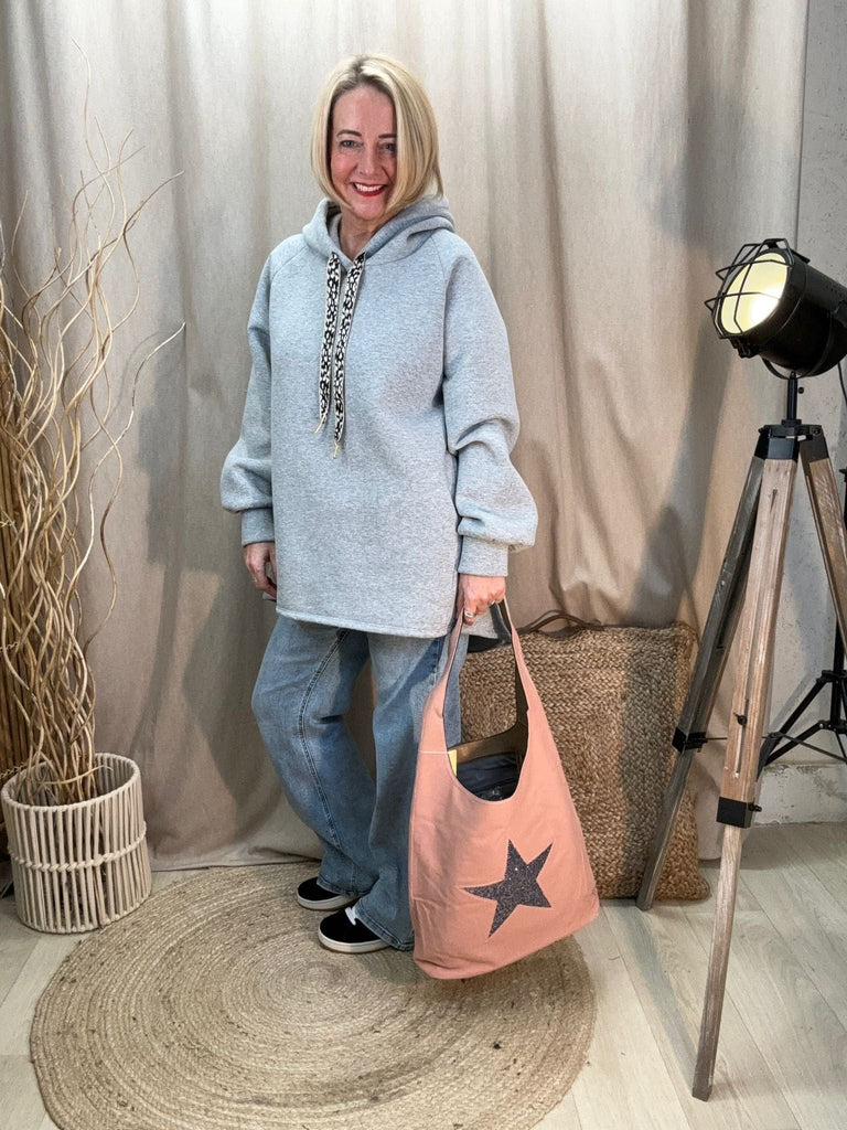 Dipped Leopard Lace Fleece Hoodie Comfy Casual Be You Lifestyle Boutique
