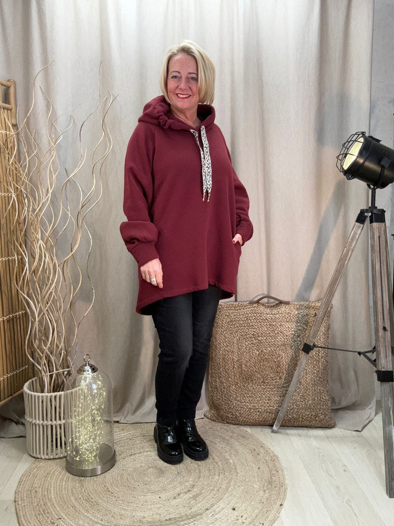 Dipped Leopard Lace Fleece Hoodie Comfy Casual Be You Lifestyle Boutique