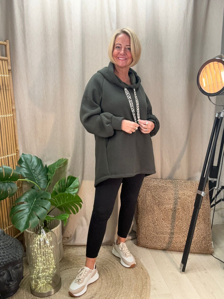 Dipped Leopard Lace Fleece Hoodie Comfy Casual Be You Lifestyle Boutique