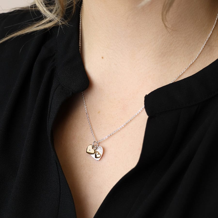 Double Heart In Heart Necklace By POM Gift 02699 Be You Lifestyle Boutique