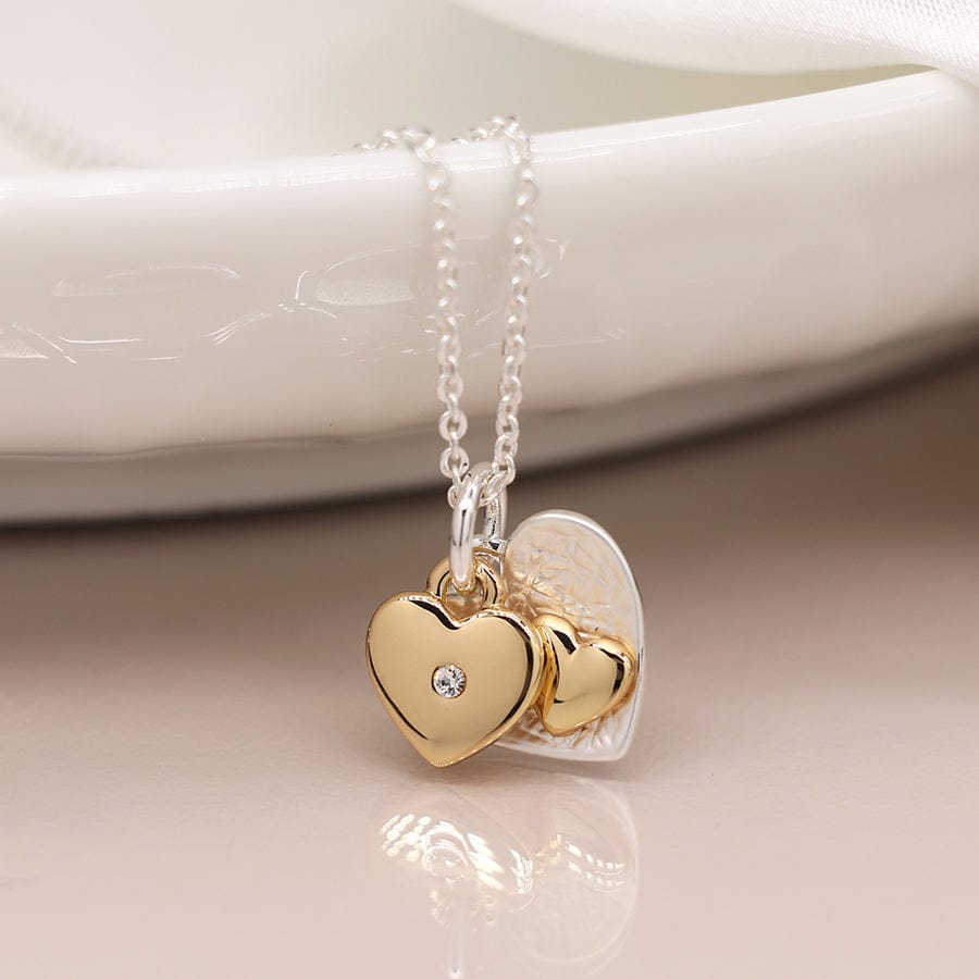 Double Heart In Heart Necklace By POM Gift 02699 Be You Lifestyle Boutique