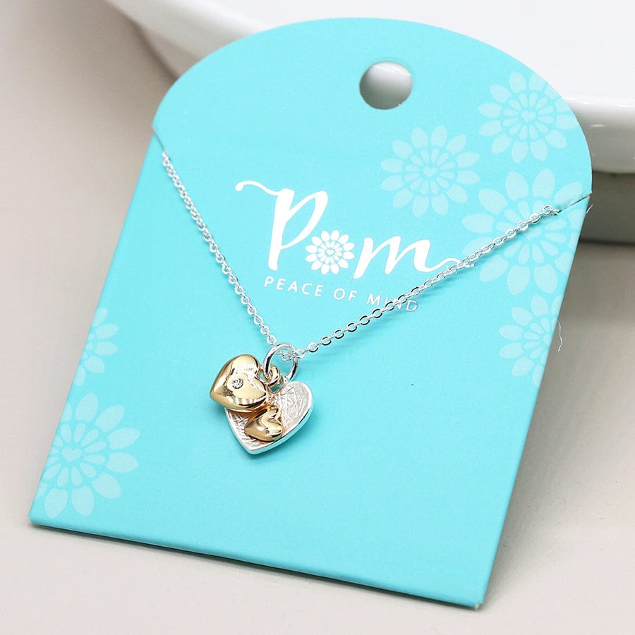 Double Heart In Heart Necklace By POM Gift 02699 Be You Lifestyle Boutique