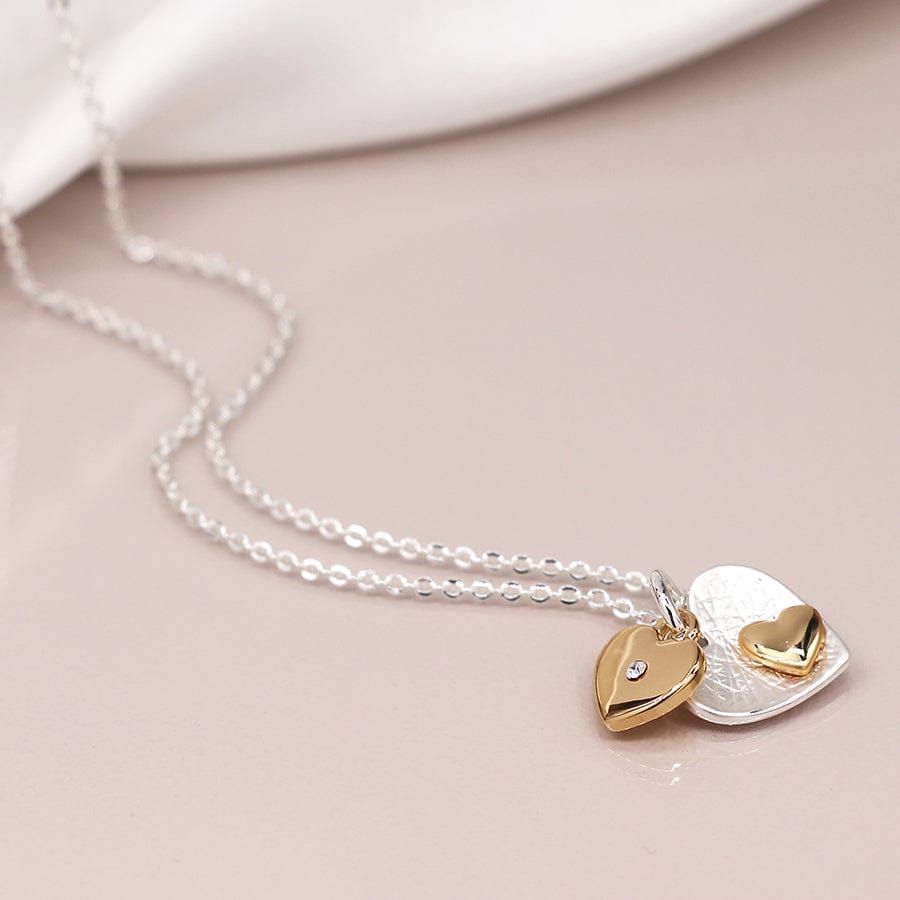 Double Heart In Heart Necklace By POM Gift 02699 Be You Lifestyle Boutique