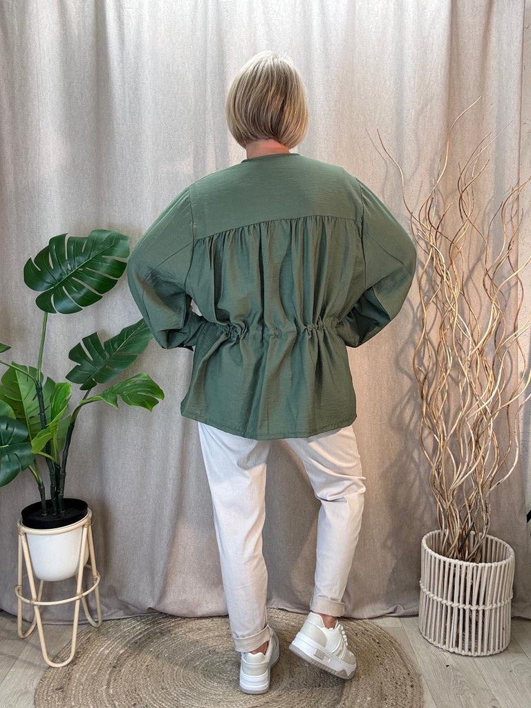 Drawstring Zipped Lightweight Jacket With Twin Pockets Be You Lifestyle Boutique