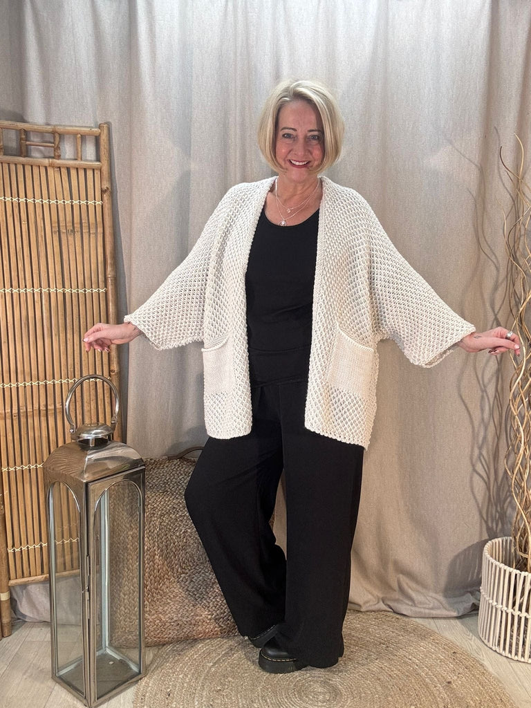 Fisherman Chunky Knit Pocket Cardigan Be You Lifestyle Boutique